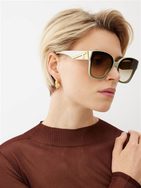 fendi glasses green|Fendi unisex sunglasses.